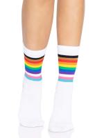 Носки женские в полоску Leg Avenue Pride crew socks Rainbow, 37–43 размер