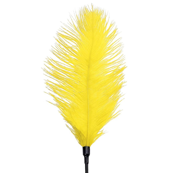 Щекоталка со страусиным пером Art of Sex - Feather Tickler, цвет Желтый