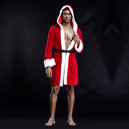 Мужской эротический костюм “Обольстительный Санта” One Size Red