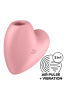 Вакуумный стимулятор-сердечко с вибрацией Satisfyer Cutie Heart Light Red || 