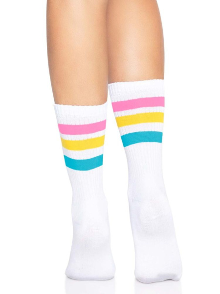 Носки женские в полоску Leg Avenue Pride crew socks Pansexual, 37–43 размер