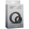 Набор эрекционных колец Doc Johnson Platinum Premium Silicone - The C-Rings - Charcoal || 