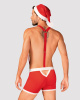 Мужской эротический костюм Санта-Клауса Obsessive Mr Claus L/XL, боксеры на подтяжках, шапочка с пом || 