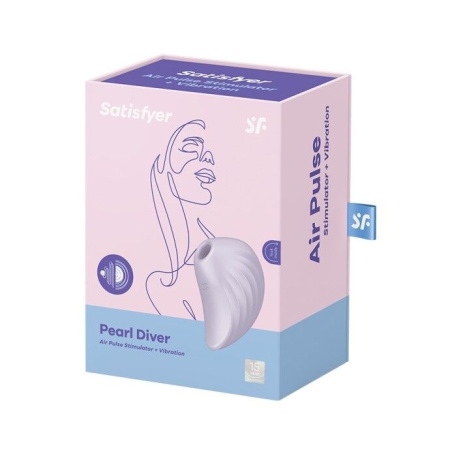 Вакуумный клиторальный стимулятор с вибрацией Satisfyer Pearl Diver Violet || 