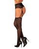 Эротические колготки-бодистокинг Obsessive Garter stockings S821 S/M/L, имитация чулок и пояса для ч || 