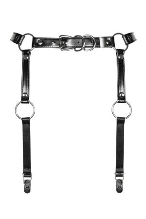 Гартеры Obsessive A741 garter belt black O/S, искусственная кожа || 