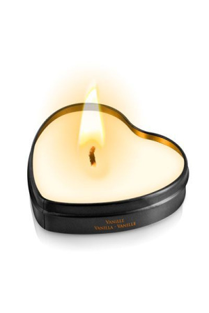 Массажная свеча-сердечко Plaisirs Secrets Vanilla (35 мл) || 