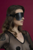 Маска на глаза Feral Feelings - Blindfold Mask, натуральная кожа, черная || 