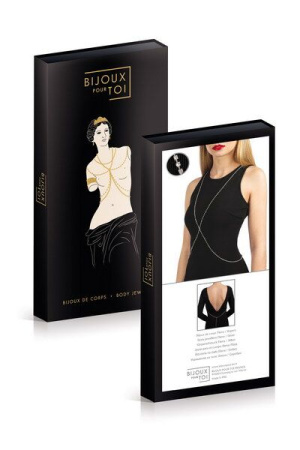 Серебристая цепочка для бюста Bijoux Pour Toi – Elena Silver со стразами || 