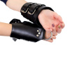 Манжеты для подвеса за руки Kinky Hand Cuffs For Suspension из натуральной кожи, цвет черный || 