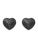 Накладки-сердечки на соски со стразами Obsessive A750 nipple covers, черные || 