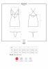 Сатиновый комплект для сна с кружевом Obsessive 828-CHE-1 chemise & thong S/M, черный, сорочка, стри || 