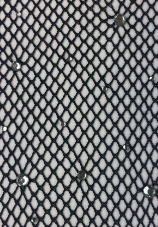 Колготки Leg Avenue Rhinestone micro net tights One size Black, мелкая сетка, стразы || 