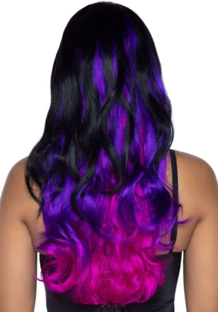 Leg Avenue Allure Multi Color Wig Black/Purple || 