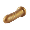 Золотой фаллоимитатор Hismith 6.8″ Golden Silicone Dildo, система KlicLok || 