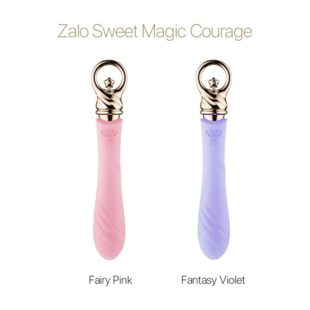 Вибратор для точки G с подогревом Zalo Sweet Magic - Courage Fantasy Violet || 