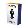 Анальная пробка Wooomy Orny со съемной вибропулей, 1 режим вибрации, диаметр 3,6 см, длина 8,4 см || 