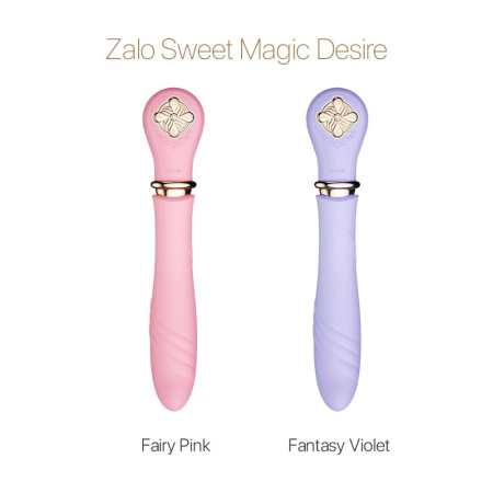 Пульсатор с подогревом Zalo Sweet Magic - Desire Fairy Pink, турбо режим || 