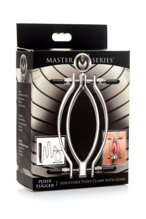 Зажим для половых губ с поводком Master Series Pussy Tugger Adjustable Vagina Clamp with Chain || 