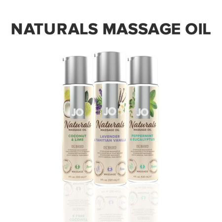 Массажное масло System JO – Naturals Massage Oil – Lavender & Vanilla с натуральными эфирными маслам || 