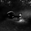 Металлическая анальная пробка с кристаллом Dorcel Diamond Plug Black M || 