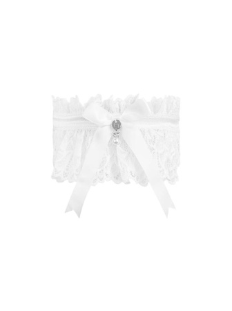 Ажурная подвязка Obsessive Amor Blanco garter, white || 