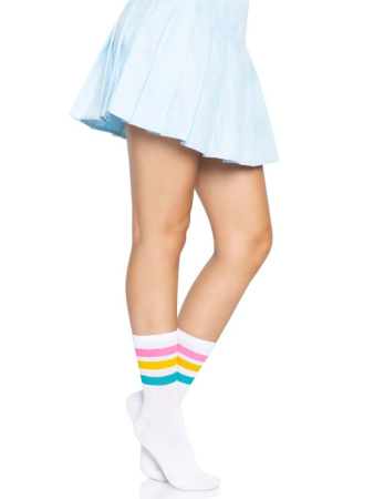 Носки женские в полоску Leg Avenue Pride crew socks Pansexual, 37–43 размер || 