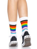 Носки женские в полоску Leg Avenue Pride crew socks Rainbow, 37–43 размер || 