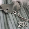 Наручники металлические Adrien Lastic Handcuffs White с белой пушистой отделкой || 