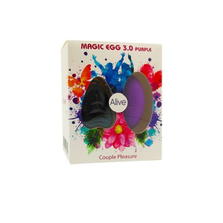 Виброяйцо Alive Magic Egg 3.0 Purple с пультом ДУ, на батарейках || 