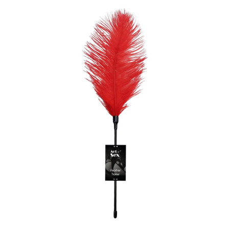 Щекоталка со страусиным пером  Art of Sex - Feather Tickler, цвет Красный || 