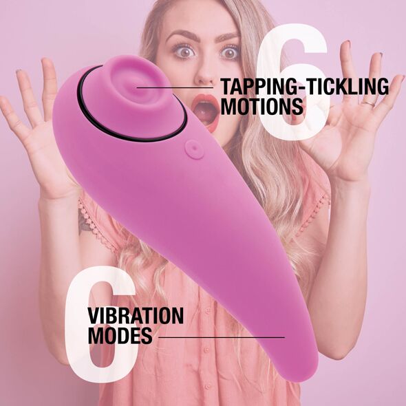 Пульсатор для клитора плюс вибратор FeelzToys - FemmeGasm Tapping & Tickling Vibrator Pink