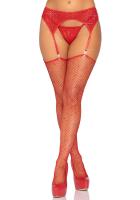 Пояс для чулок Leg Avenue Rhinestone garterbelt Red One Size