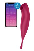 Смарт-вибратор для клитора с вакуумной стимуляцией Satisfyer Twirling Pro+ dark red