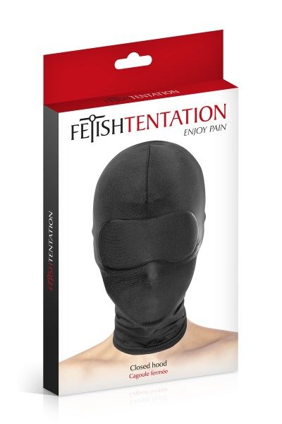 Капюшон для БДСМ Fetish Tentation Closed Hood с закрытыми глазами и ртом