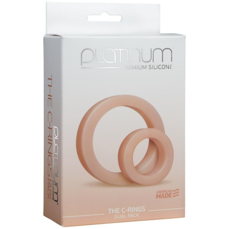 Набор эрекционных колец Doc Johnson Platinum Premium Silicone - The C-Rings - White || 