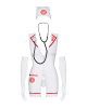 Эротический костюм медсестры Obsessive Emergency dress S/M, white, платье, стринги, перчатки, чепчик || 
