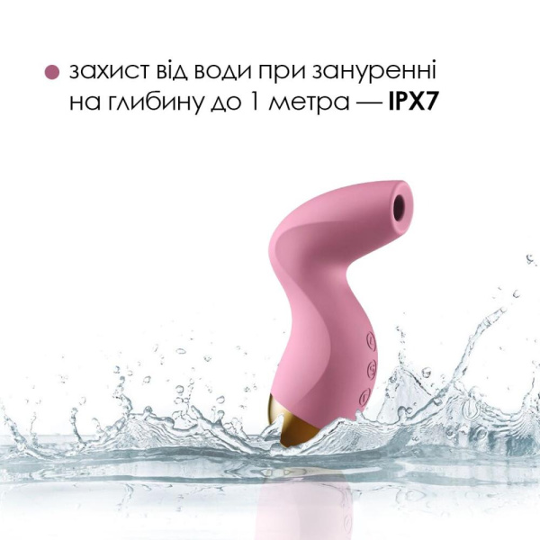 Вакуумный клиторальный стимулятор Svakom Pulse Pure Pale Pink, 5 режимов, 5 интенсивностей в каждом