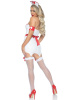 Виниловый костюм медсестры Leg Avenue Vinyl ER Hottie M, платье, фартук, манжета, головной убор || 