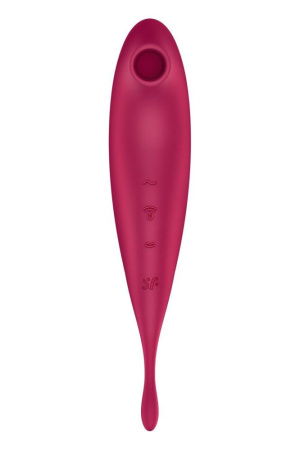 Смарт-вибратор для клитора с вакуумной стимуляцией Satisfyer Twirling Pro+ dark red || 