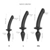 Анальная пробка с дилдо 2в1 Strap-On-Me SWITCH PLUG-IN DILDO Black S, диаметр 3,3/2,9 см || 