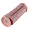 Двойной дилдо для секс-машин Hismith 8.5” Two Cocks One Hole Silicone Dildo || 