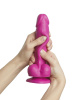 Реалистичный фаллоимитатор Strap-On-Me Sliding Skin Realistic Dildo Fuchsia - S, эффект подвижной ко || 