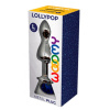 Металлическая анальна пробка Wooomy Lollypop Double Ball Metal Plug Blue L диаметр 3,5, длина 10,5см || 