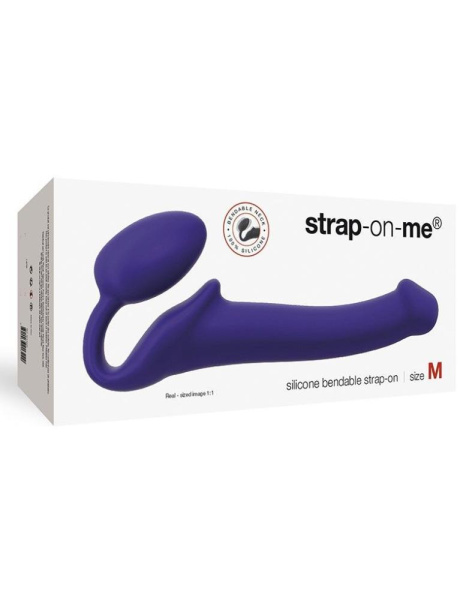 Безремневой страпон Strap-On-Me Violet M, полностью регулируемый, диаметр 3,3см