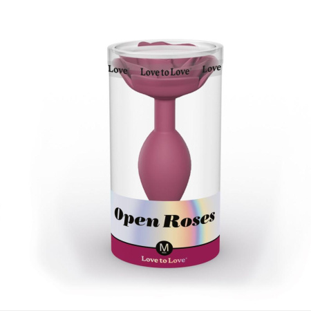 Силиконовая анальная пробка Love To Love OPEN ROSES M SIZE - PLUM STAR || 