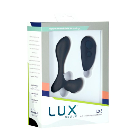 Вибромассажер простаты Lux Active LX3 Vibrating Anal Trainer, пульт ДУ || 