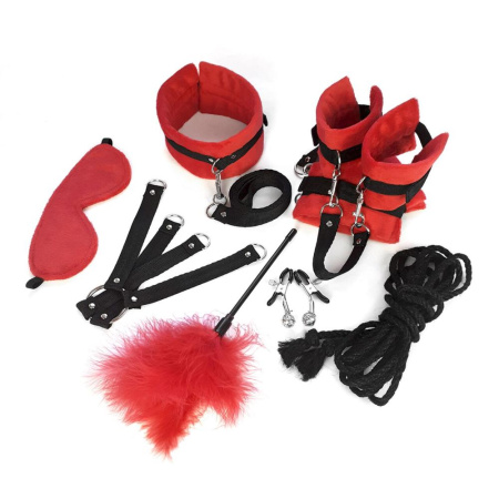 Набор БДСМ Art of Sex - Soft Touch BDSM Set, 9 предметов, Красный || 