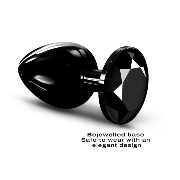 Металлическая анальная пробка с кристаллом Dorcel Diamond Plug Black L
