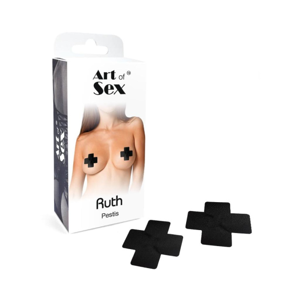 Сексуальные наклейки на грудь Art of Sex - Ruth. Черный